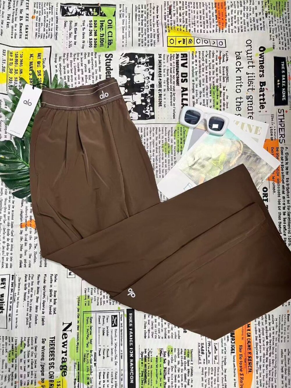 NWT🔖ALO Yoga Suit Up Trouser Coffee Brown (Regular) ✨Minimalist Style - Picture 2 of 8
